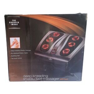Sharper Image Deep-Kneading Shiatsu‎ Foot Massager with Heat Black VIDEO